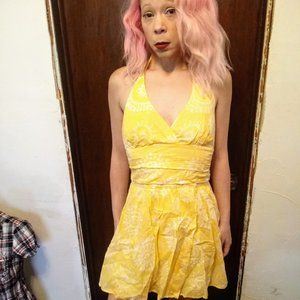 Bisou Bisou Michele Bohbot Yellow Sz 6 Sundress